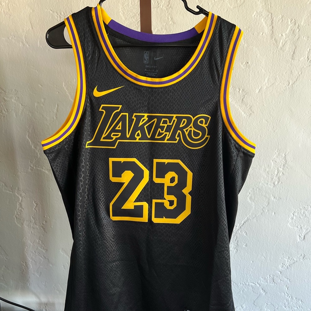 Nike Men's Los Angeles Lakers Lebron James Black Mamba Jersey